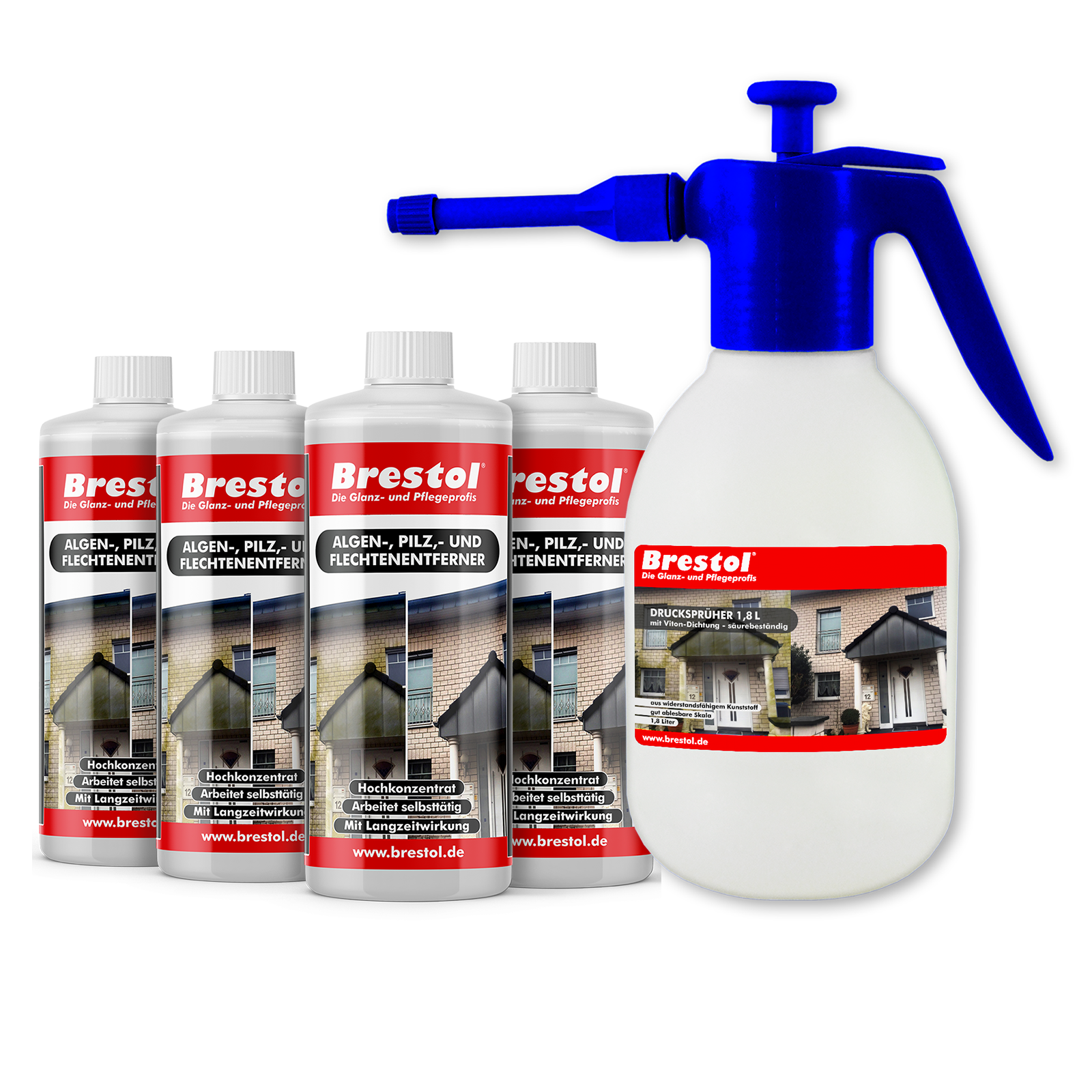 algen pilz flechtenentferner 4x1000ml 1,8l ds