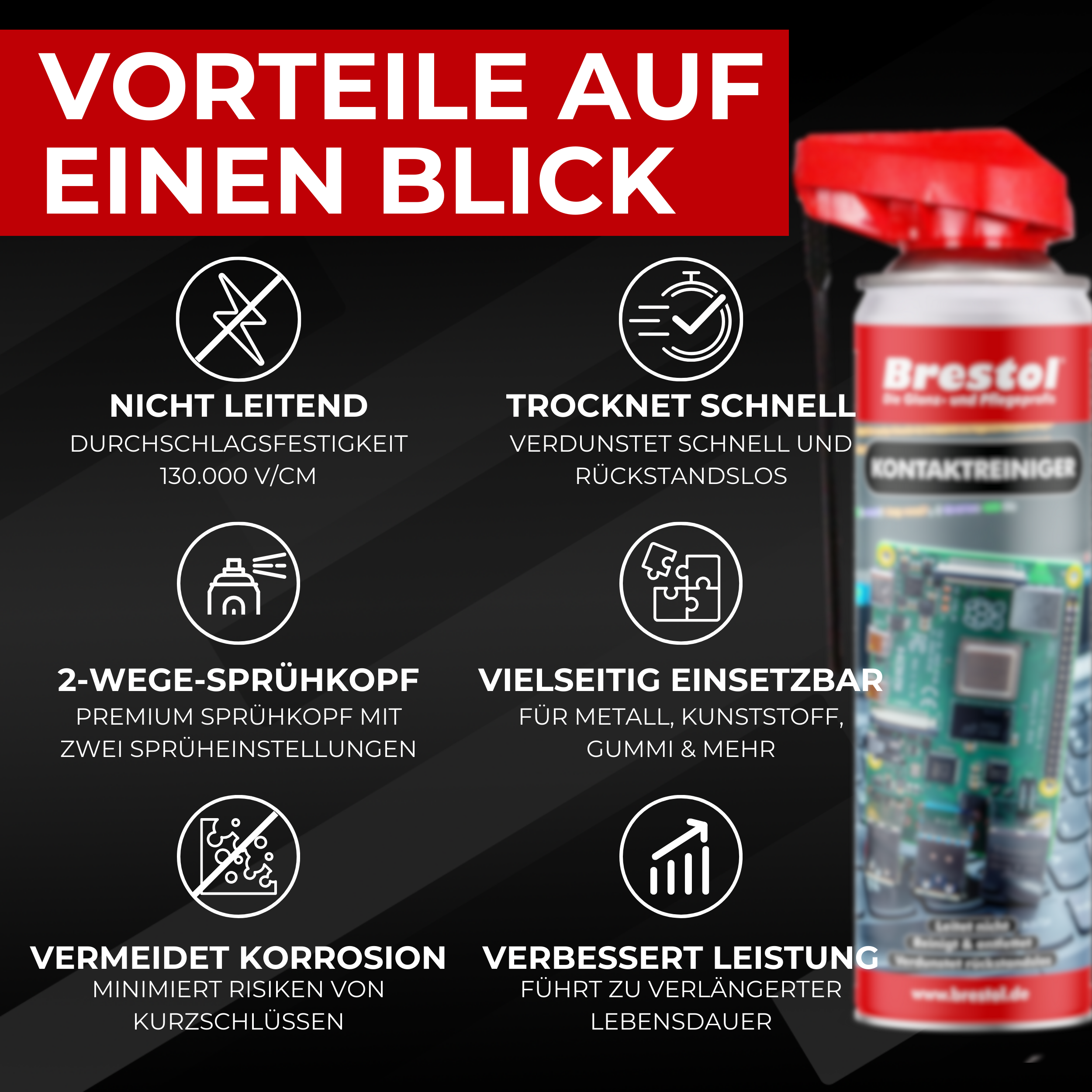 Kontaktreiniger Elektronikreiniger Infobild 1 Brestol