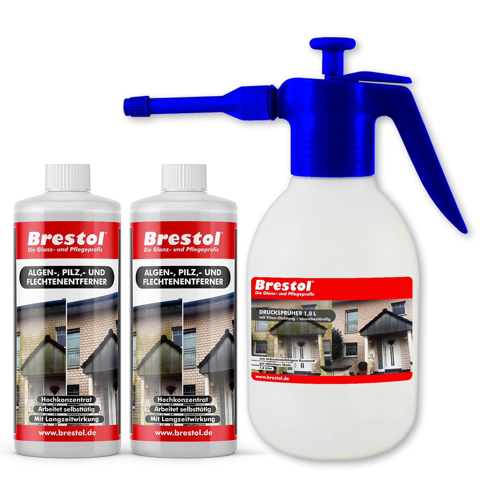 algen pilz flechtenentferner 2x1000ml 1,8l ds
