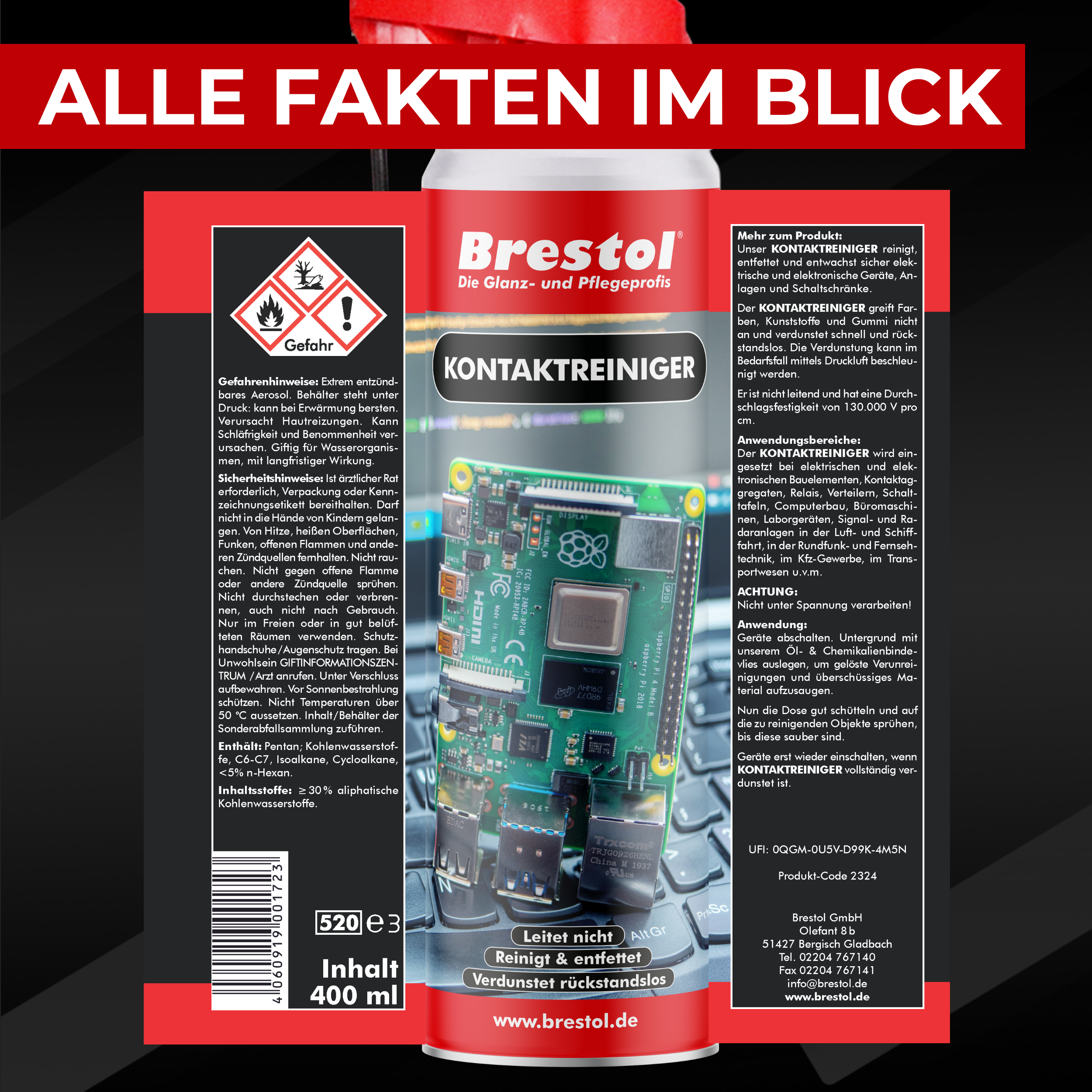 Kontaktreiniger Elektronikreiniger Infobild 5 Brestol