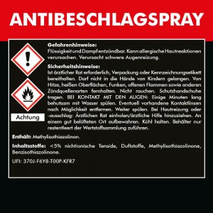 ANTIBESCHLAGSPRAY 4x 300 ml - AntiFog-Spray