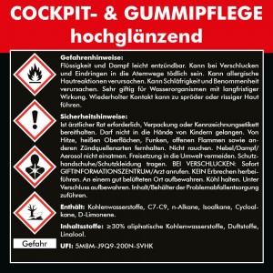 COCKPIT- & GUMMIPFLEGE hochglänzend 5 Liter inkl. Auslaufhahn