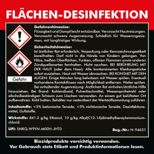 FLÄCHEN-DESINFEKTION 750 ml + Universaltuch 4er SET