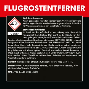 FLUGROSTENTFERNER - für Lackoberflächen & Metalloberflächen 10 Liter