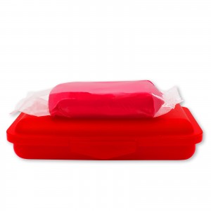 REINIGUNGSKNETE SET6 rot - inkl. Gleitmittel und Poliertuch - Lack-Knete - Clay Bar