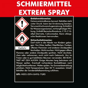 SCHMIERMITTEL EXTREM SPRAY 2x 400 ml + KALTREINIGER 1000 ml