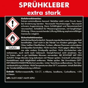 SPRÜHKLEBER Spray - Extra Stark - 4x 500 ml